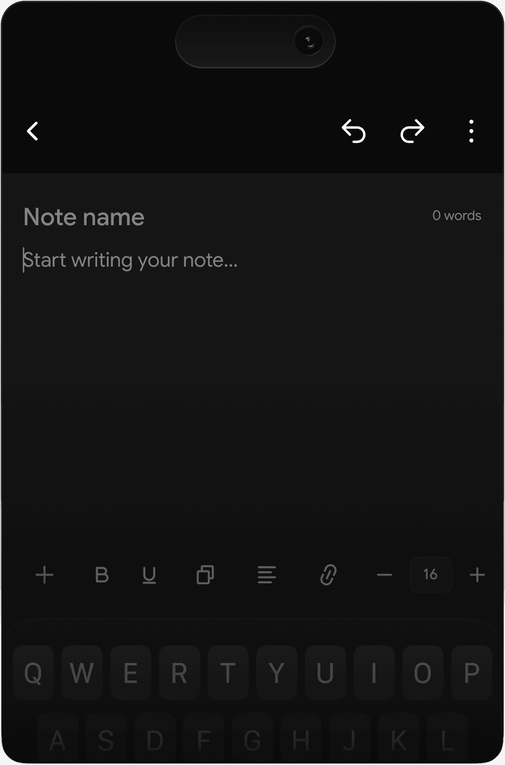 MoniNotes official logo: A stylized, connected blue letter 'M' forming a shield icon, representing secure and private note-taking.