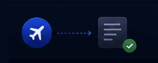 An airplane icon pointing to a note folder with a green checkmark, illustrating full offline data editing and app performance.